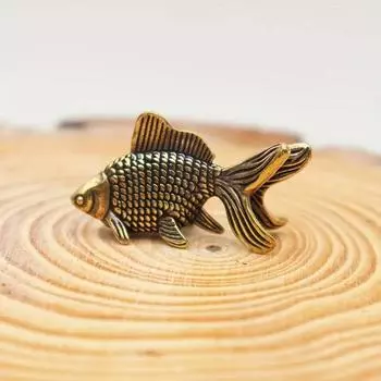 Элегантные фигурки золотых рыбок, симпатичные талисманы на удачу, скульптуры животных на Хэллоуин Goldfish