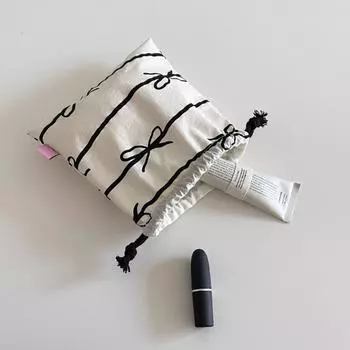 Элегантные хлопковые мешочки для ювелирных изделий. Практичные большие хлопковые мешочки на шнурке. Модная сумка для украшений с бантом. S