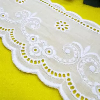 Элегантные и изысканные кружевные кружевные аксессуары, аксессуары для одежды своими руками, ажурная кружевная ткань, кружевные поделки, изготовление лент 11cm*5 Yards