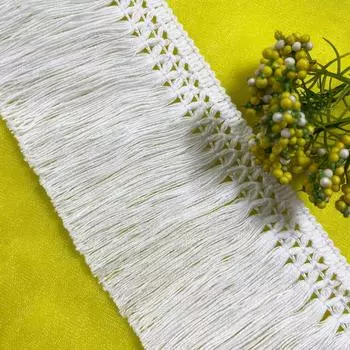 Элегантные и изысканные кружевные кружевные аксессуары Широкая шифровка Хлопковая кисточка Аксессуары для усиков Шторное кружево Рукоделие Изготовление лент 4cm*10 Yards