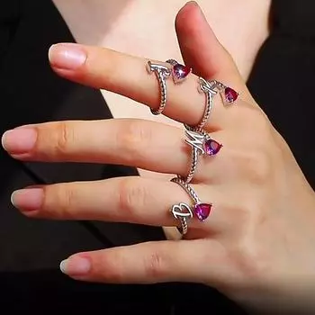 Элегантные кольца в стиле бохо с сердечком и цирконом, регулируемые кольца с буквенными буквами для девочек и женщин, креативные модные ювелирные изделия для свадебной вечеринки, подарки A