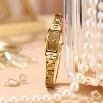 Элегантные кварцевые часы для женщин, водонепроницаемые женские наручные часы, модные женские наручные часы, браслет коричневый