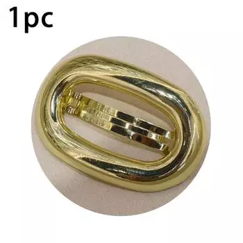 Элегантные металлические аксессуары для волос Модные полые овальные заколки-автоматы для волос Винтажные геометрические заколки-гребни для хвостика для женщин и девушек