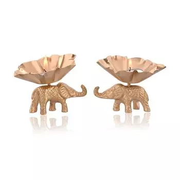 Элегантные металлические подсвечники для чайных свечей, набор из 2 штук, для домашнего декора - Современный дизайн, свадебное украшение и украшение на Дивали