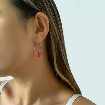 Элегантные милые серьги-кольца с цветком для женщин и девочек, модные металлические круглые украшения из букле д орей