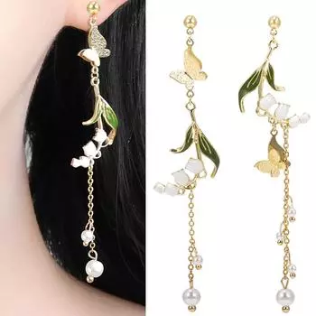 Элегантные модные висячие серьги с цветочным жемчугом «Утренняя слава» для женщин Brincos, темпераментные праздничные украшения