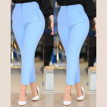 Элегантные модные женские брюки с карманом на молнии, однотонные, универсальные, офисные, многоцветные, летние повседневные брюки для женщин XXL белый