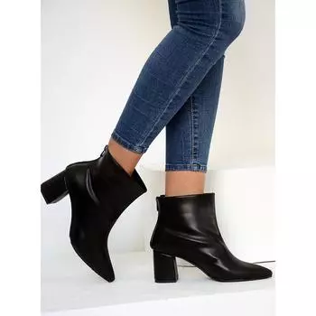 Элегантные модные женские туфли на высоком каблуке с заостренным носком на молнии 016-5610-22Volume