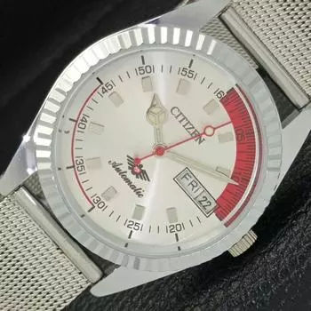 ЭЛЕГАНТНЫЕ МУЖСКИЕ АВТОМАТИЧЕСКИЕ ЧАСЫ CITIZEN JAPAN ВОССТАНОВЛЕННЫЕ СЕРЕБРЯНЫЕ ЦИФЕРБЛАТНЫЕ a426220-2 RL620c-a426220