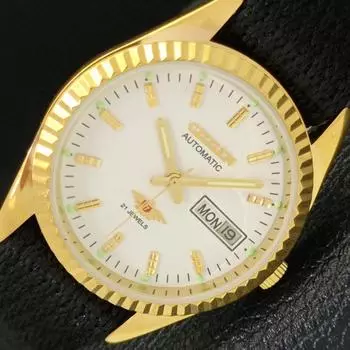 ЭЛЕГАНТНЫЕ МУЖСКИЕ АВТОМАТИЧЕСКИЕ ЧАСЫ OLD CITIZEN JAPAN, ОТРЕМОНТИРОВАННЫЕ, С БЕЛЫМ ЦИФЕРБЛАТОМ a426118-2 RL-a426118