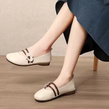 Элегантные нарядные балетки, женские лоферы с ремешками, летние лаконичные туфли Мэри Джейн для девочек, новые женские кожаные мокасины без шнуровки, платье 35