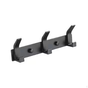 Элегантные настенные крючки для хранения вещей в ванной и прачечной Black 3 Hooks