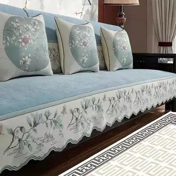 Элегантные новые подушки для дивана в китайском стиле из жаккарда и универсальные нескользящие чехлы для диванов на все четыре сезона, чехлы для полотенец на спинку 70x70