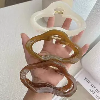 Элегантные облака, полые заколки для волос, зажимы для волос для женщин и девочек, желе, акриловые зажимы для волос, пластиковые шпильки, заколки, аксессуары для волос бежевый