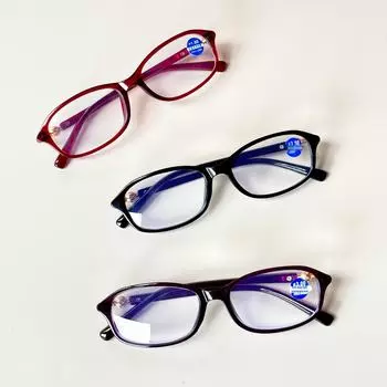 Элегантные очки для чтения с защитой от синего света для женщин Presbyopia +150 degrees чёрный