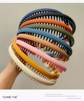 Элегантные однотонные волнистые повязки для волос для женщин, модные зубчатые нескользящие расчески для волос, аксессуары для волос, спортивные повязки для мытья лица для девочек белый