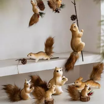 Элегантные подвески-белки, украшения ручной работы из пенопласта, милые подвесные украшения в виде животных для рюкзаков и многого другого E