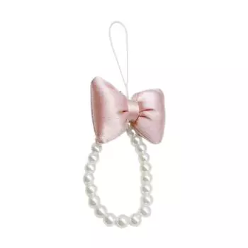 Элегантные подвески для ключей, подвески для телефона, модные подвески для ключей с бантиком, бисерный шарм для телефона, шикарный аксессуар для кошелька 1 розовый