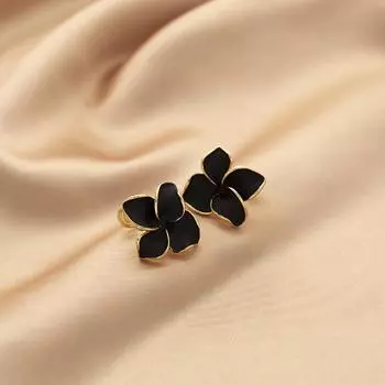 Элегантные Простые Цветочные Модные Серьги Клипсы на Уши Без Прокола