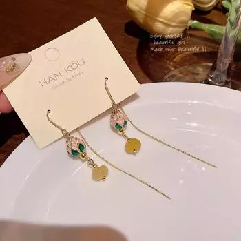 Элегантные ретро-серьги-кисточки во французском стиле для женщин — высококачественные, универсальные эффектные украшения A1840 золотой