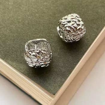 Элегантные ретро-серьги-преувеличения, ретро-серьги-кольца, индивидуальность, простое украшение на ушную пряжку серебряный