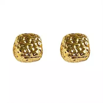 Элегантные ретро-серьги-преувеличения, серьги-кольца с нерегулярной текстурой, простые женские серьги-пряжки серебряный