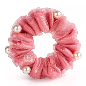 Элегантные резинки для волос с жемчужными цветами для женщин и девочек, эластичные резинки для волос, аксессуары, резинка для волос, веревка, держатель для хвоста, головной убор about 10 cm