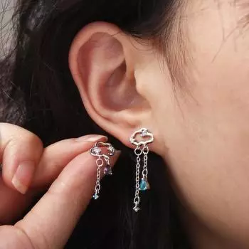 Элегантные романтические серьги-гвоздики в форме облака, модные нерегулярные серьги-облака для женщин 1 pair