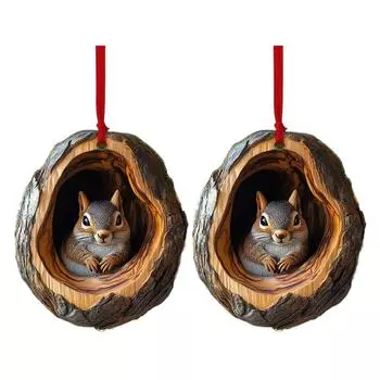 Элегантные рождественские украшения в виде животных украсят елку изысканным дизайном. Рождественские украшения для елки.