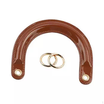 Элегантные ручки из искусственной кожи для стильных женских кошельков и сумок Brown Golden Buckle