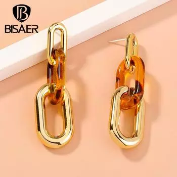 Элегантные серьги-гвоздики BISAER в стиле ретро для женщин, модные украшения