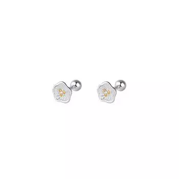 Элегантные серьги-гвоздики в форме цветка для женщин Нежные ушные косточки в форме цветка лотоса