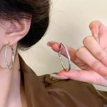 Элегантные серьги-иглы из серебра 925 пробы для женщин — преувеличенно, просто и стильно, как у знаменитостей в Интернете серебряный