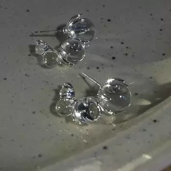 Элегантные серьги из прозрачного бисера: Уникальный дизайн, стиль класса люкс, простота и мода для женщин pair