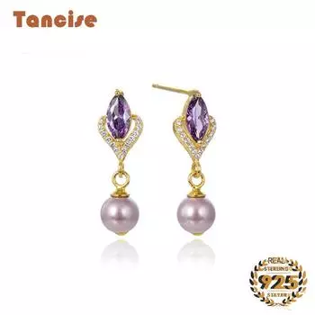 Элегантные серьги-капельки из серебра 925 пробы с кристаллами циркона, серьги-подвески для женщин, подарок на свадьбу