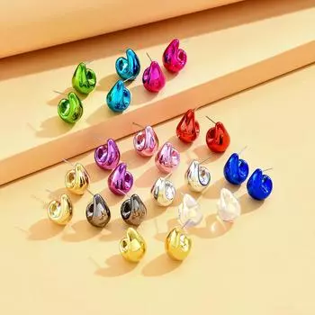 Элегантные серьги-капли для женщин в разных цветах золотой