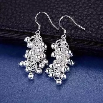 Элегантные серьги-капли с гроздью винограда, модные украшения для ушей, стильные и простые украшения для женщин, повседневный декор