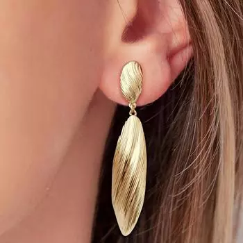 Элегантные серьги-кисточки - нержавеющая сталь, идеально подходят на каждый день золотой