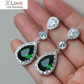 Элегантные серьги-подвески «Темперамент» для женщин, блестящие циркониевые украшения для свадебной вечеринки, нежные модные аксессуары