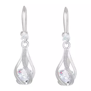 Элегантные серьги-подвески в виде капли воды, серьги для свидания, медные серьги с текстурой, ушные украшения, отлично подходят для повседневных и торжественных мероприятий белый