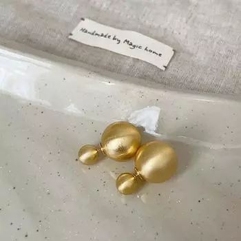 Элегантные серьги-пусеты Delas с металлическими шариками: Универсальная, высококачественная мода для женщин