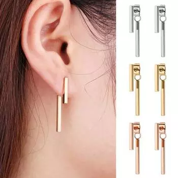 Элегантные серьги с подвесками, полировка без заусенцев, наряд золотистый