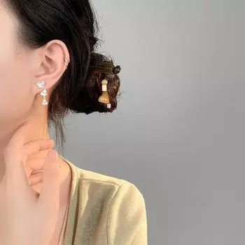 Элегантные серьги с тремя бабочками для женщин, серьги в китайском стиле, аксессуары для чеонгсама