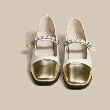 Элегантные серебристые туфли Мэри Джейн, мягкие кожаные туфли, черные осенние туфли с закрытым носком 35