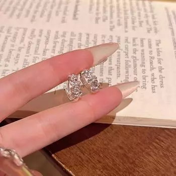 Элегантные серебряные серьги-цветки камелии 3D — роскошные и универсальные на любой случай A1915 серебряный