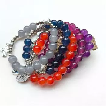 Элегантные стеклянные хрустальные браслеты-кресты, ручная работа, хрустальные молитвенные браслеты из бисера для модной женщины, подарок веры A3