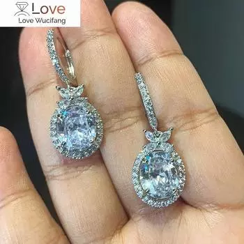 Элегантные свадебные серьги Tbridal с блестящим фианитом, эстетические женские аксессуары для помолвки, нежные украшения, необычный подарок