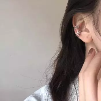 Элегантные трехслойные серьги-каффы с бриллиантами для женщин — стильный, универсальный, не требующий проколов аксессуар one ear bone clip