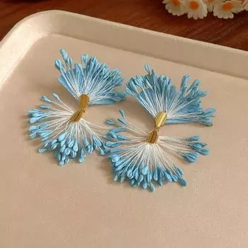 Элегантные веерообразные серьги-подвески с синими кристаллами, серьги-подвески для отпуска Style 3