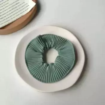 Элегантные винтажные однотонные резинки для волос для женщин, корейские милые эластичные резинки для хвостика, плиссированные резинки для волос, аксессуары для волос